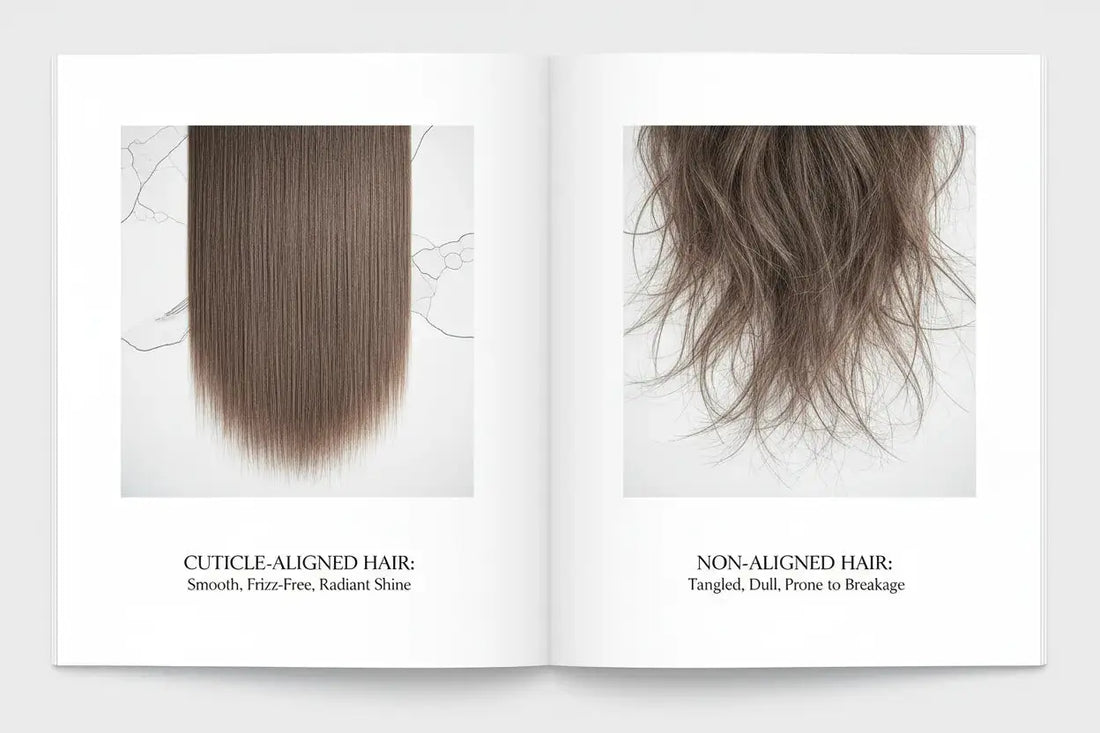 Cuticle-Aligned vs non-aligned hair