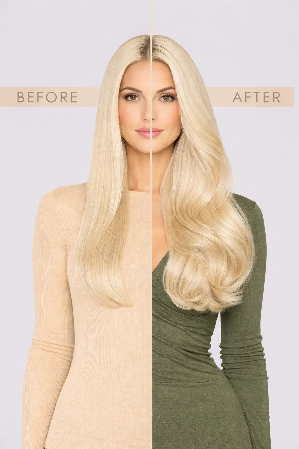 before and after hair extensions colour 60