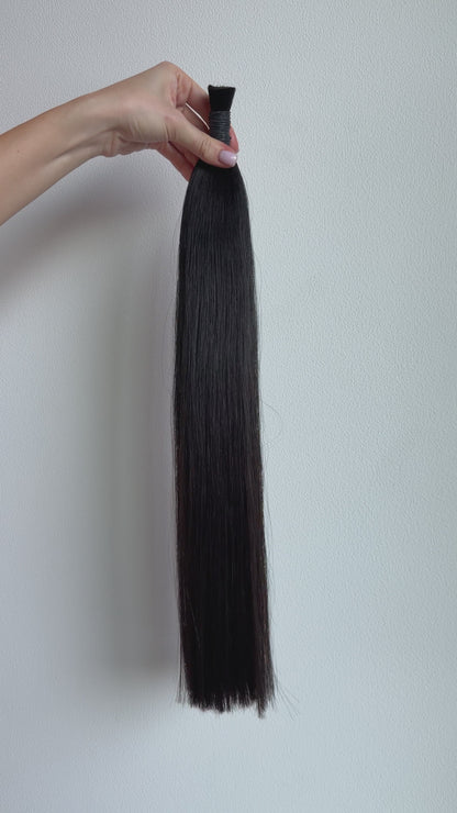 Premium Bulk Hair Extensions – Colour 1B